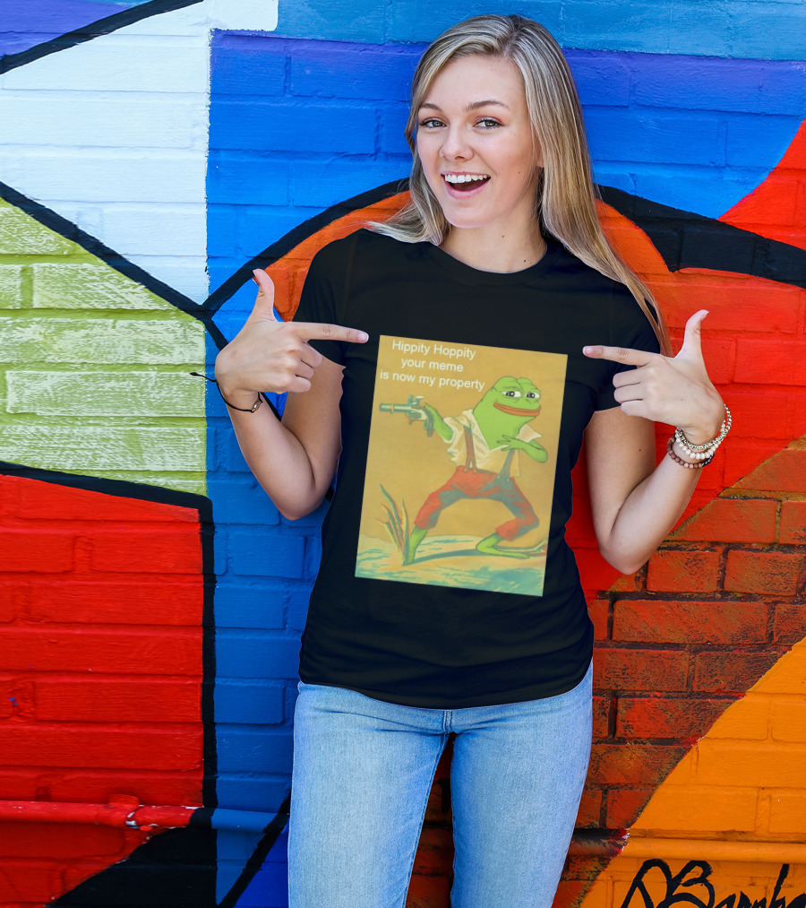 Hippity Hoppity Meme Property Pepe Frog Nostalgia Humor T-Shirt