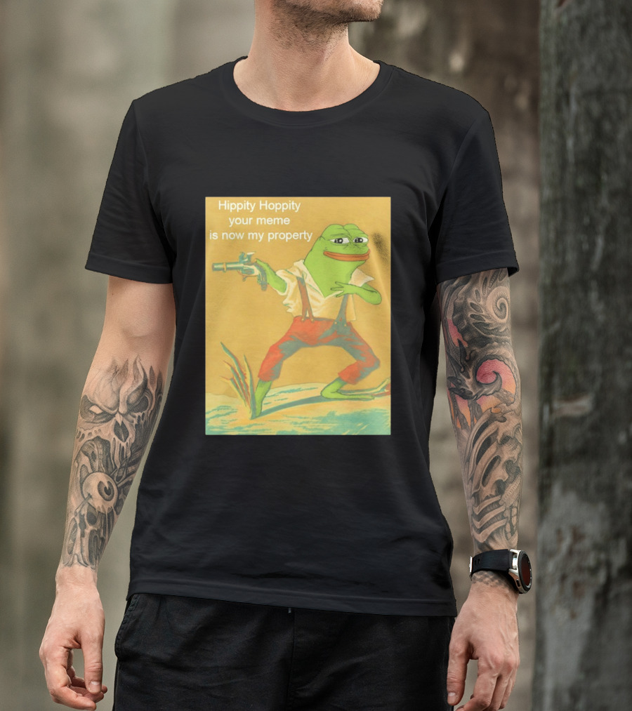 Hippity Hoppity Meme Property Pepe Frog Nostalgia Humor T-Shirt