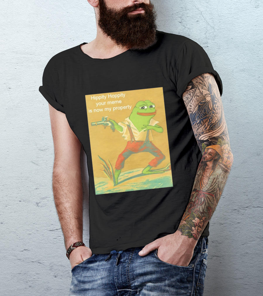 Hippity Hoppity Meme Property Pepe Frog Nostalgia Humor T-Shirt