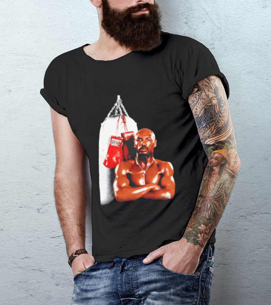 Marvelous Marvin Hagler With Cleto Reyes Boxing Gloves Iconic Champion T-Shirt