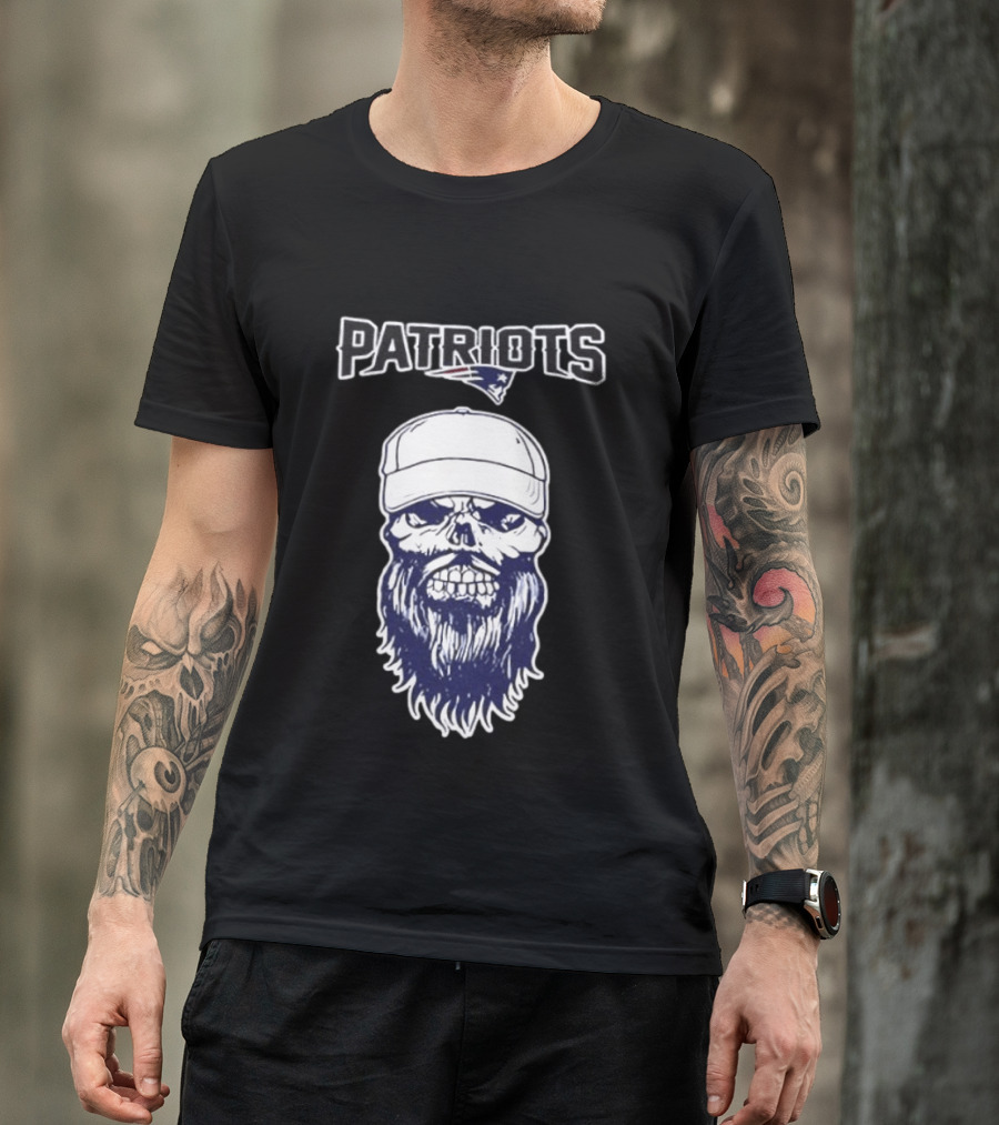 New England Patriots Luke Combs Skull Gillette Stadium Two Sided T-Shirt