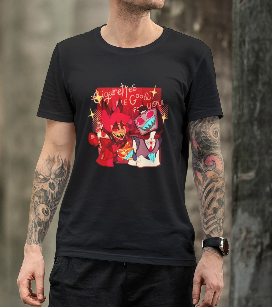 Radiostatic Sparks Duo Cigarettes Are Good For You Sparkling Characters T-Shirt