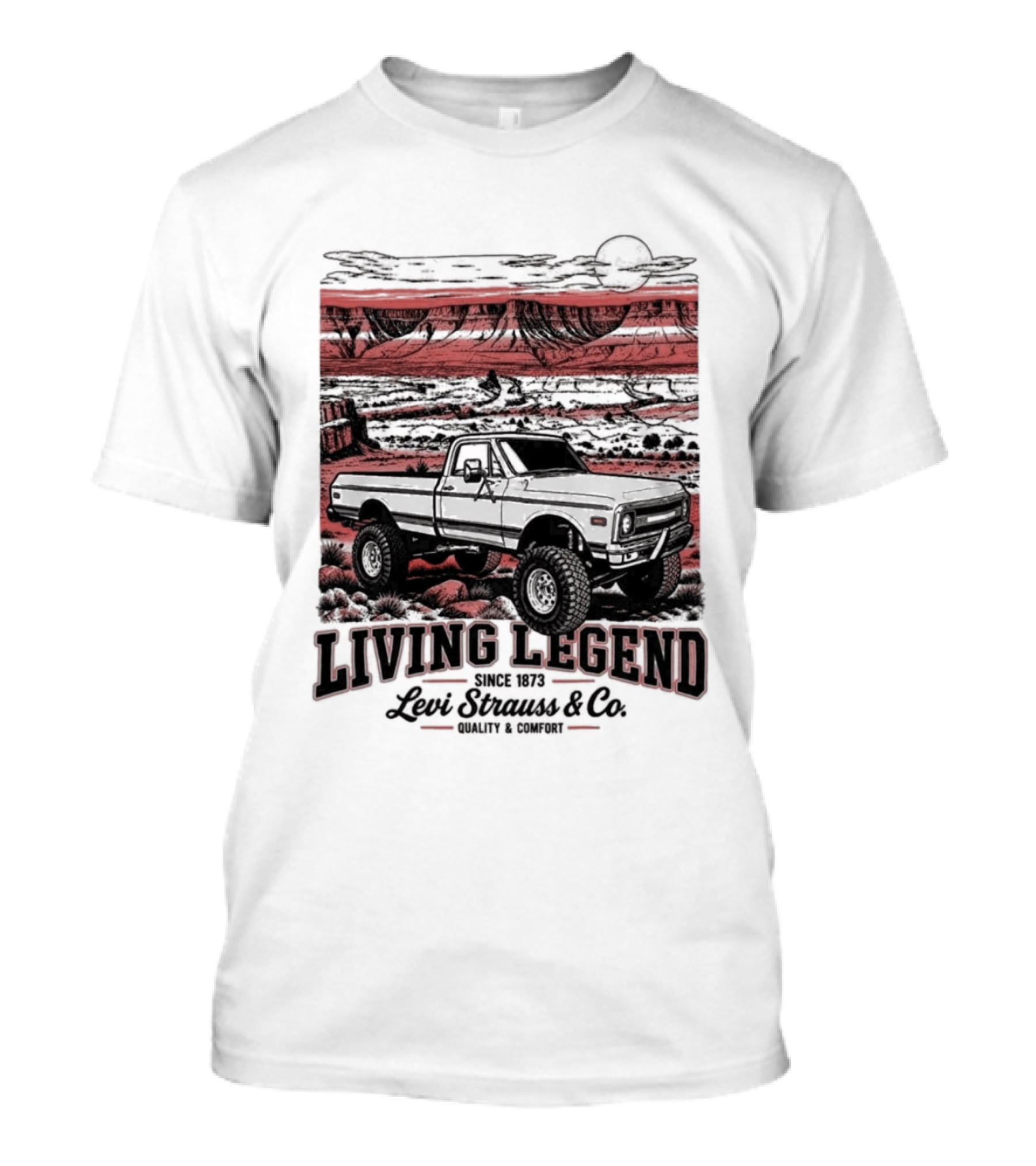 Living Legend Lewis Bros Motor Co Four Wheel Drive Trail Racing Adventure T-Shirt