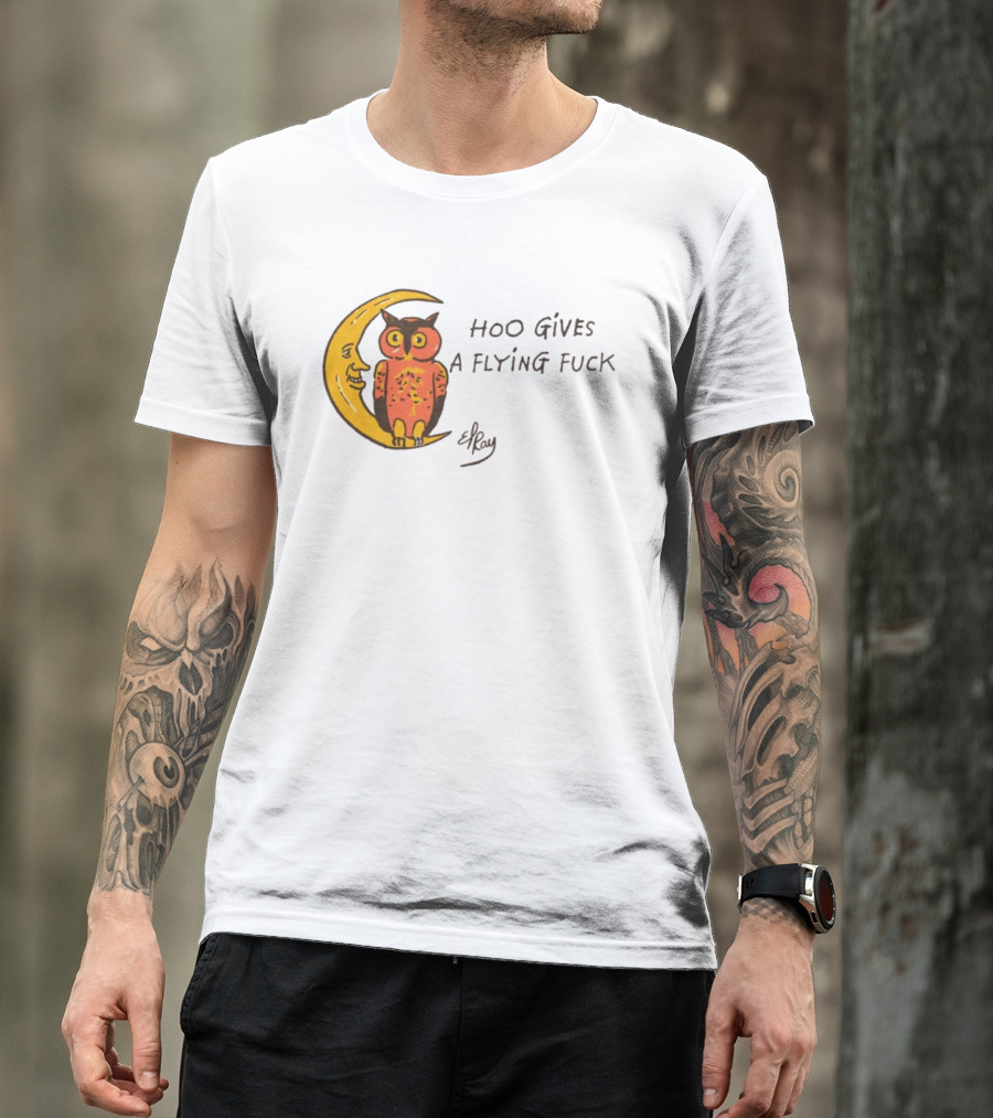 Hoo Gives A Flying Fuck Owl Moon Elyx T-Shirt