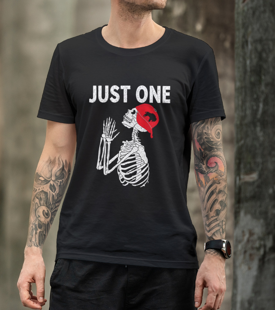 Buffalo Bills Just One Skeleton In Red Cap T-Shirt