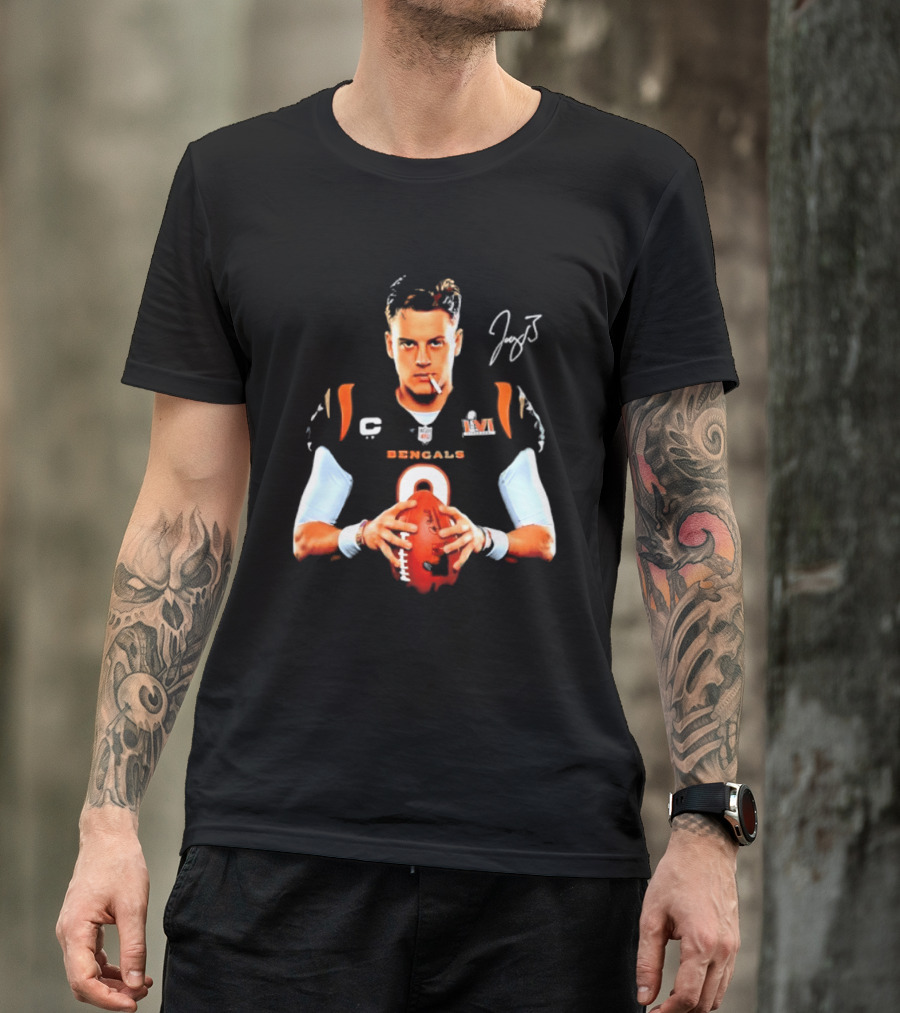 Cincinnati Bengals Joe Burrow Smoking Joey B Signature T-Shirt