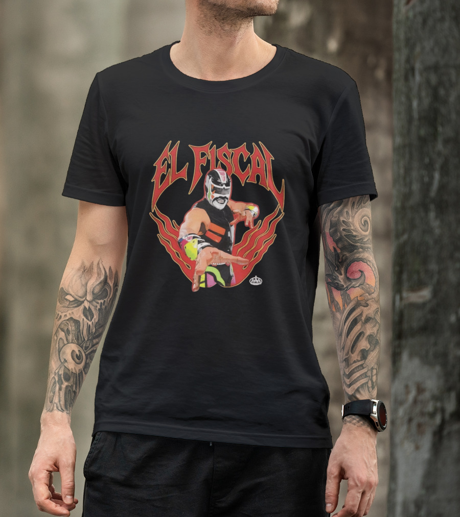 El Fiscal Luchador AAA Wrestling Mask Pose T-Shirt