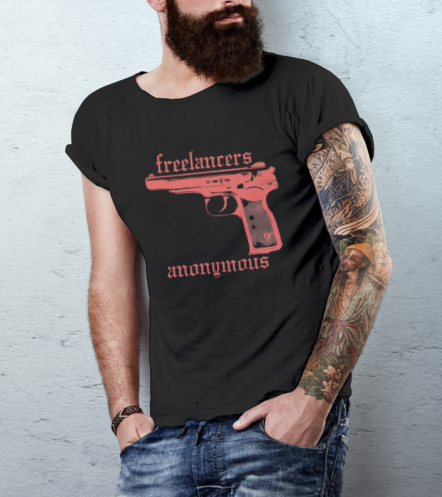 Freelancers Anonymous Gun Image T-Shirt