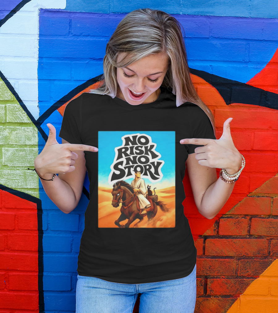 No Risk No Story Samurai Jack Cartoon Network Desert Adventure T-Shirt