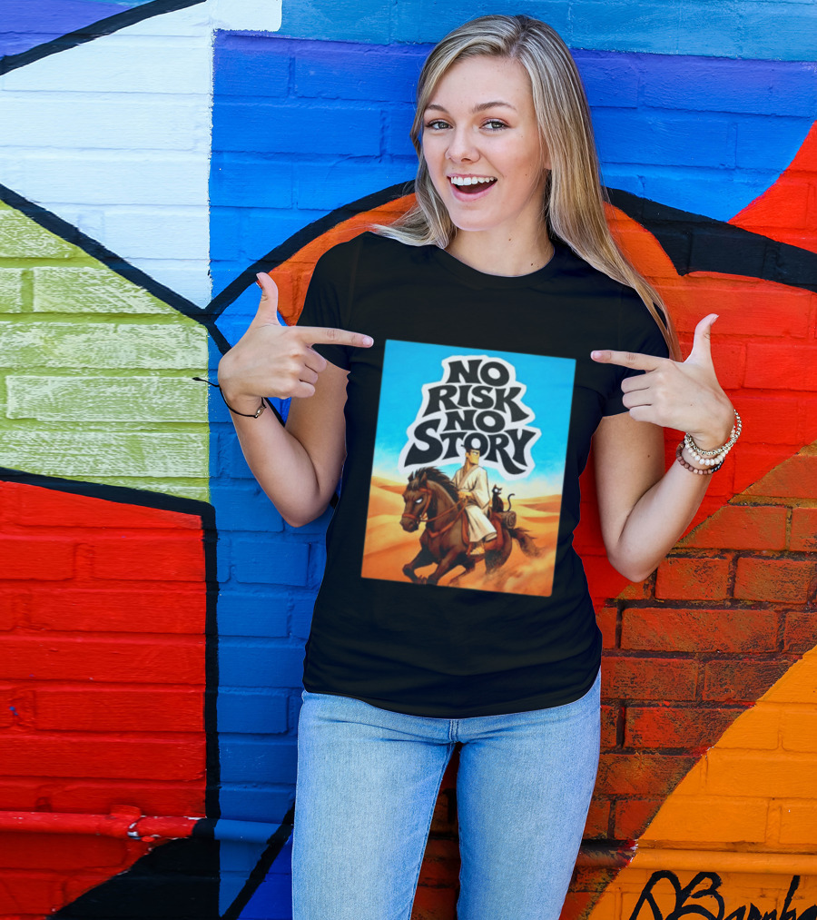 No Risk No Story Samurai Jack Cartoon Network Desert Adventure T-Shirt