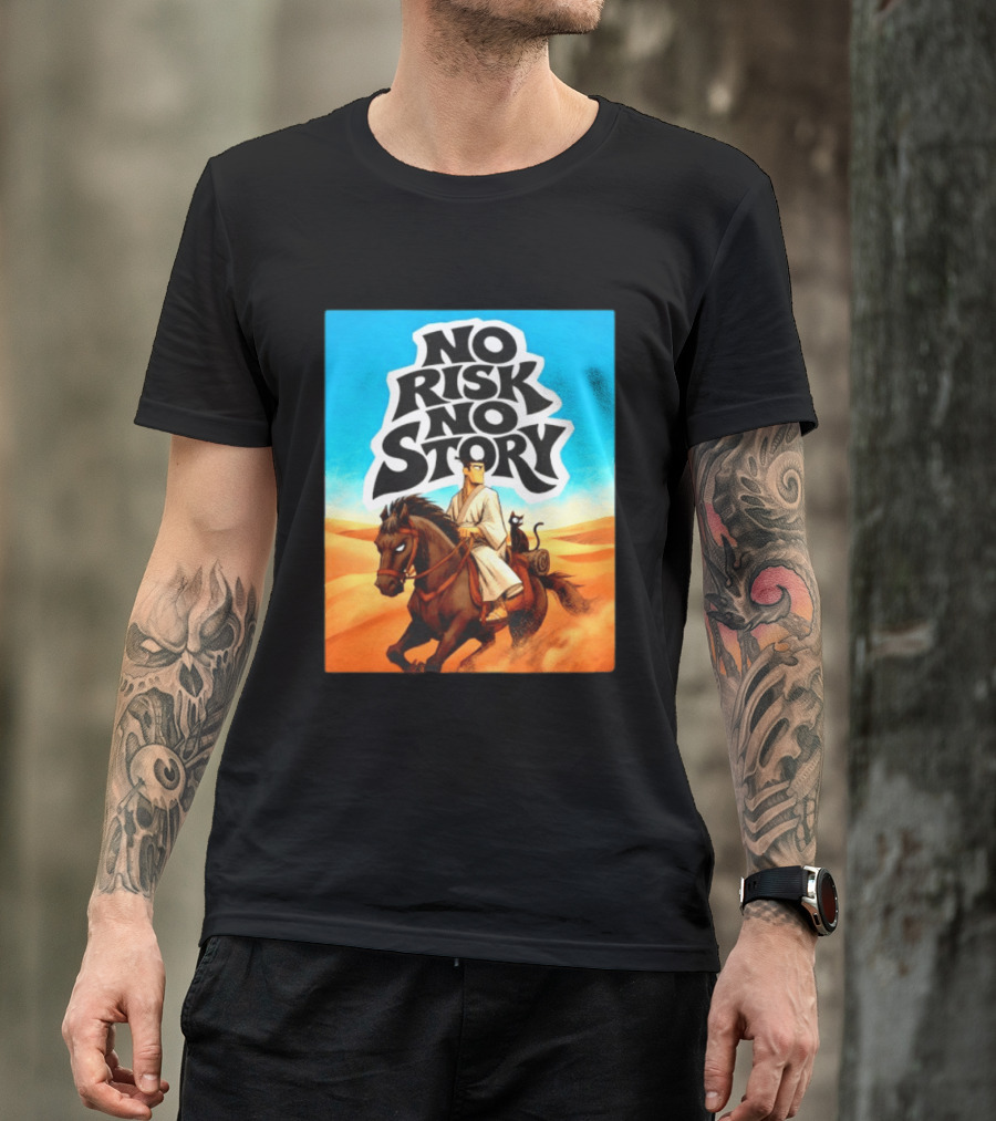 No Risk No Story Samurai Jack Cartoon Network Desert Adventure T-Shirt