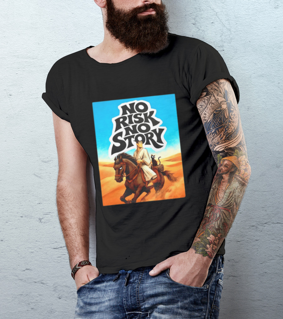 No Risk No Story Samurai Jack Cartoon Network Desert Adventure T-Shirt