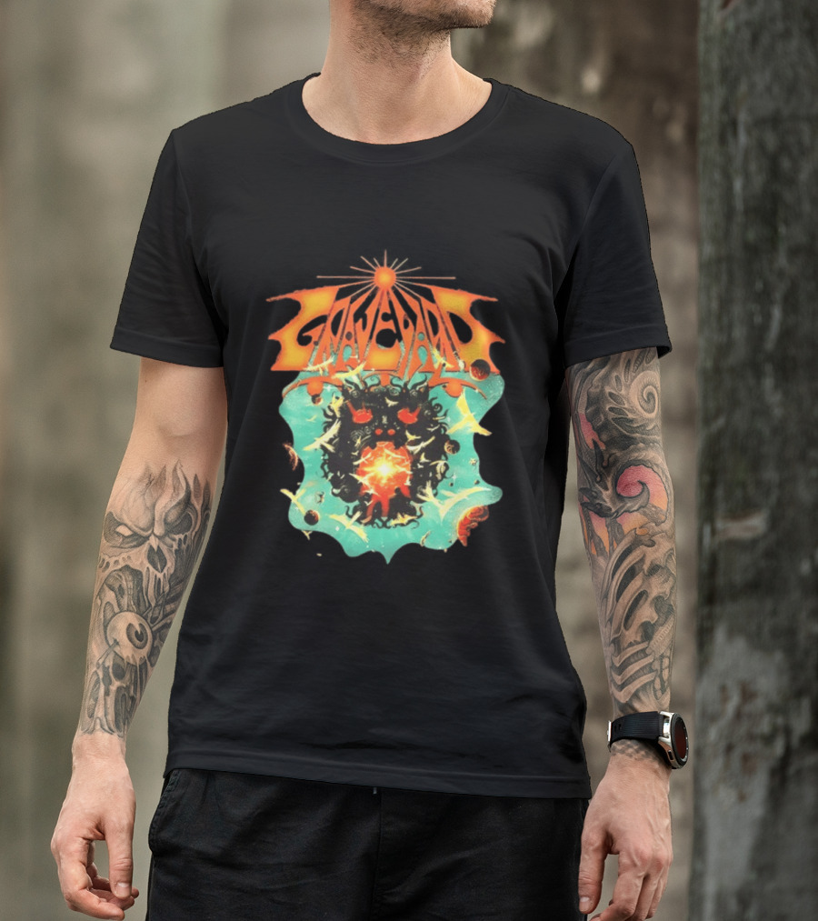 Graveyard Cosmic Energy Explosion With Surreal T-Shirt