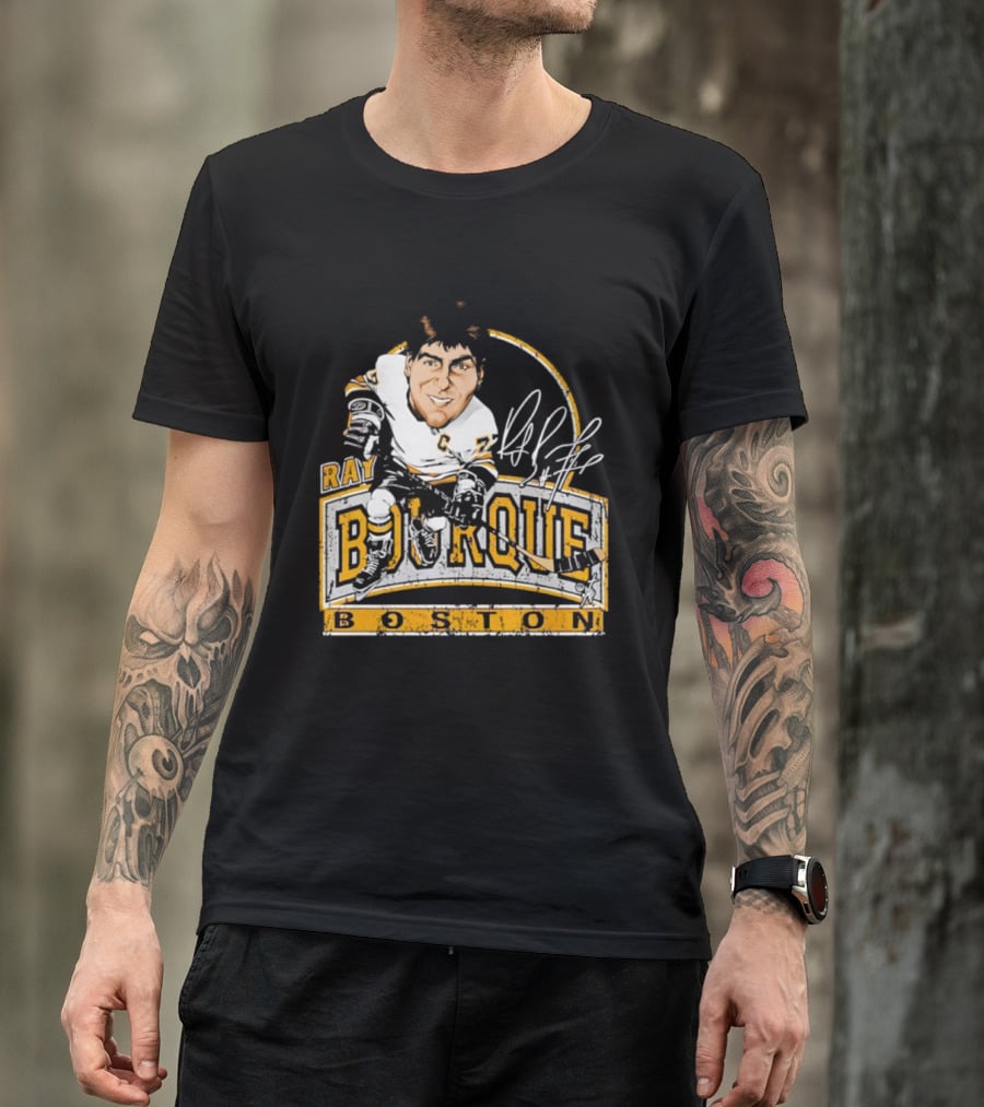 Ray Bourque Boston Bruins Hockey Bruce Stark Caricature T-Shirt