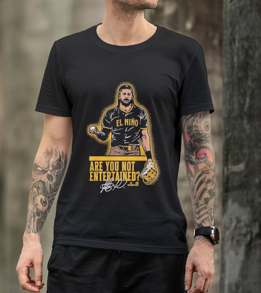 El Nino Are You Not Entertained Baseball Signature T-Shirt