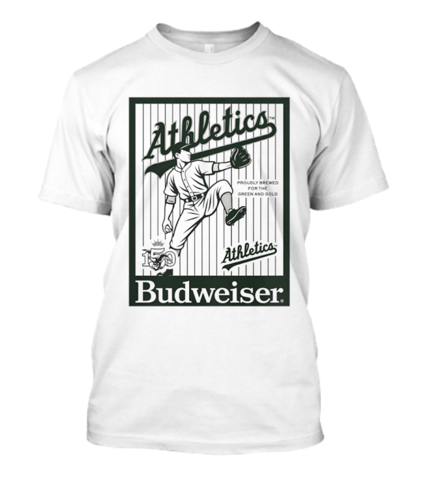 Athletics Baseball Budweiser 150 Years Celebration T-Shirt