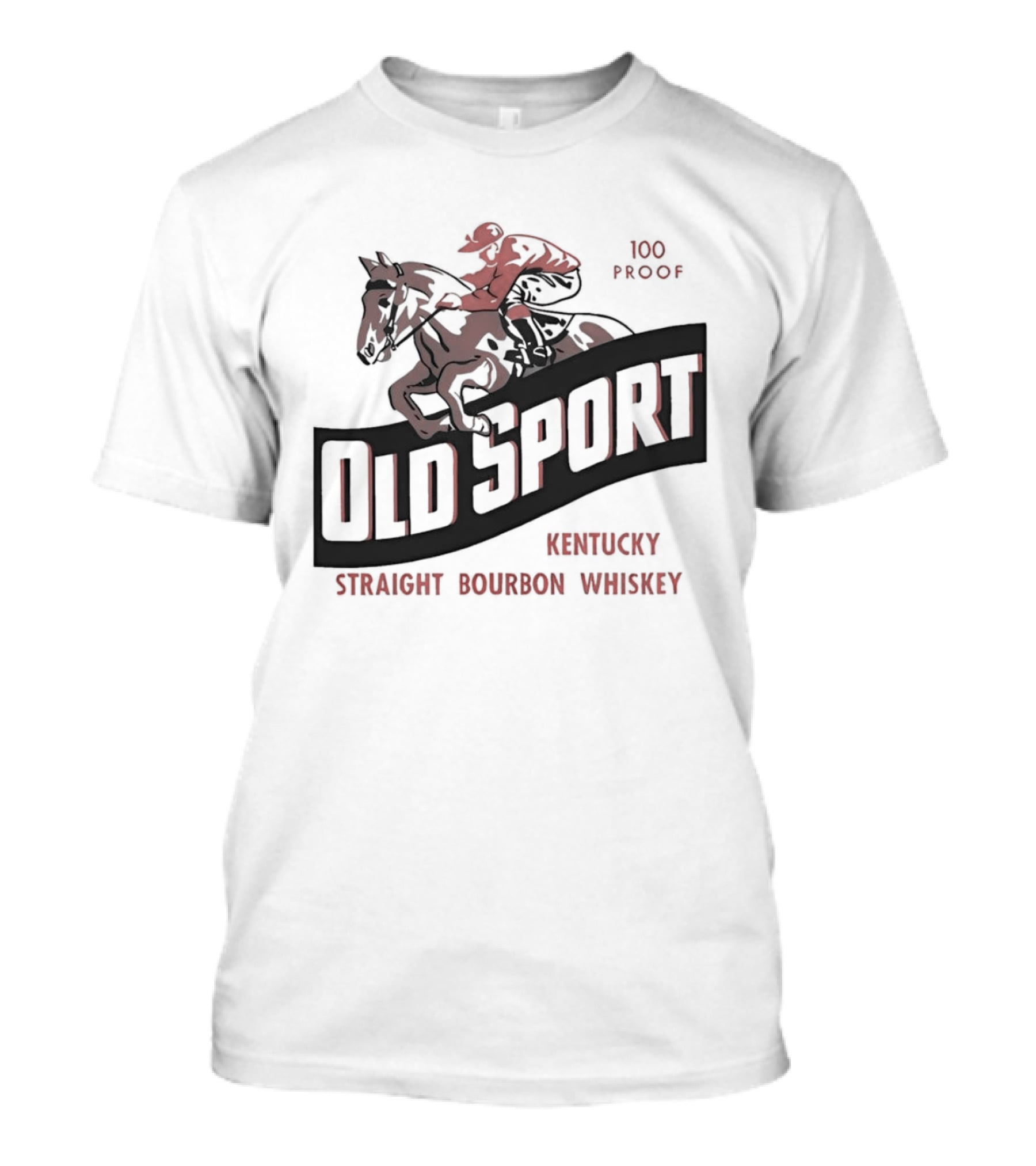 Old Sport Kentucky Straight Bourbon Whiskey Jockey Horse Racing T-Shirt