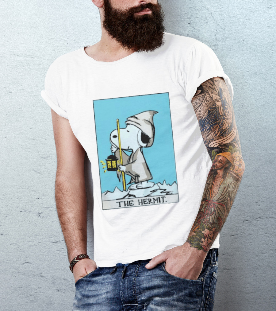 Snoopy The Hermit Tarot Peanuts Charlie Brown T-Shirt