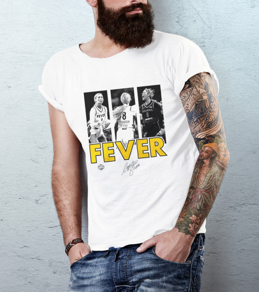 Sophie Cunningham Indiana Fever 8 Signature WNBA Player Collage T-Shirt