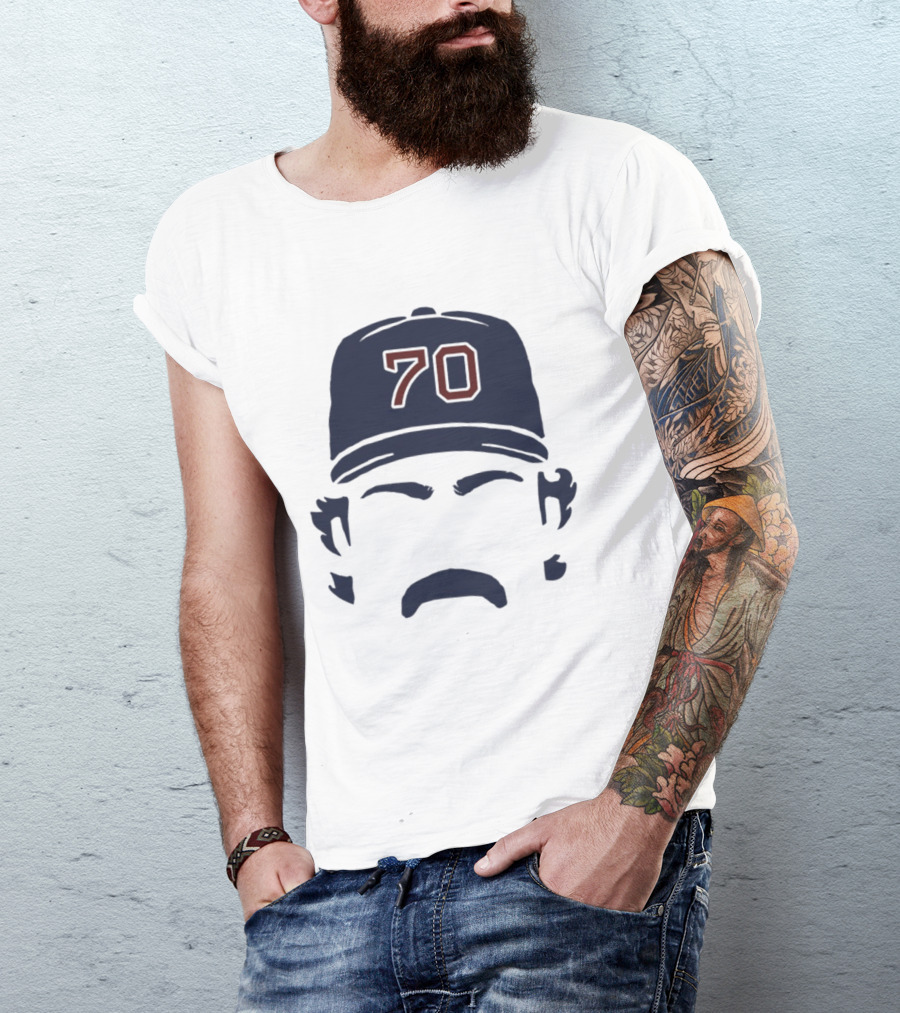 Tolle Time Stache Payton Tolle 70 Boston Red Sox Cap Moustache T-Shirt