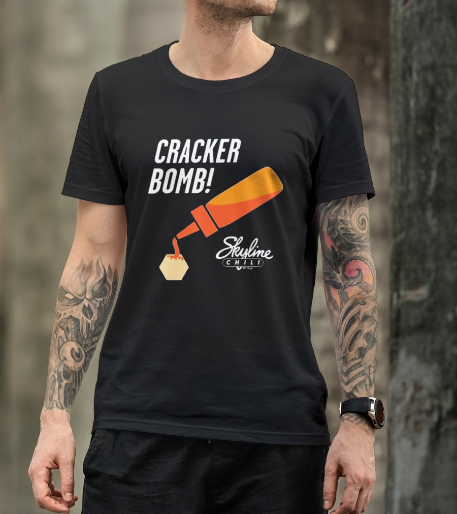 Cracker Bomb Skyline Chili Hot Sauce Fun T-Shirt