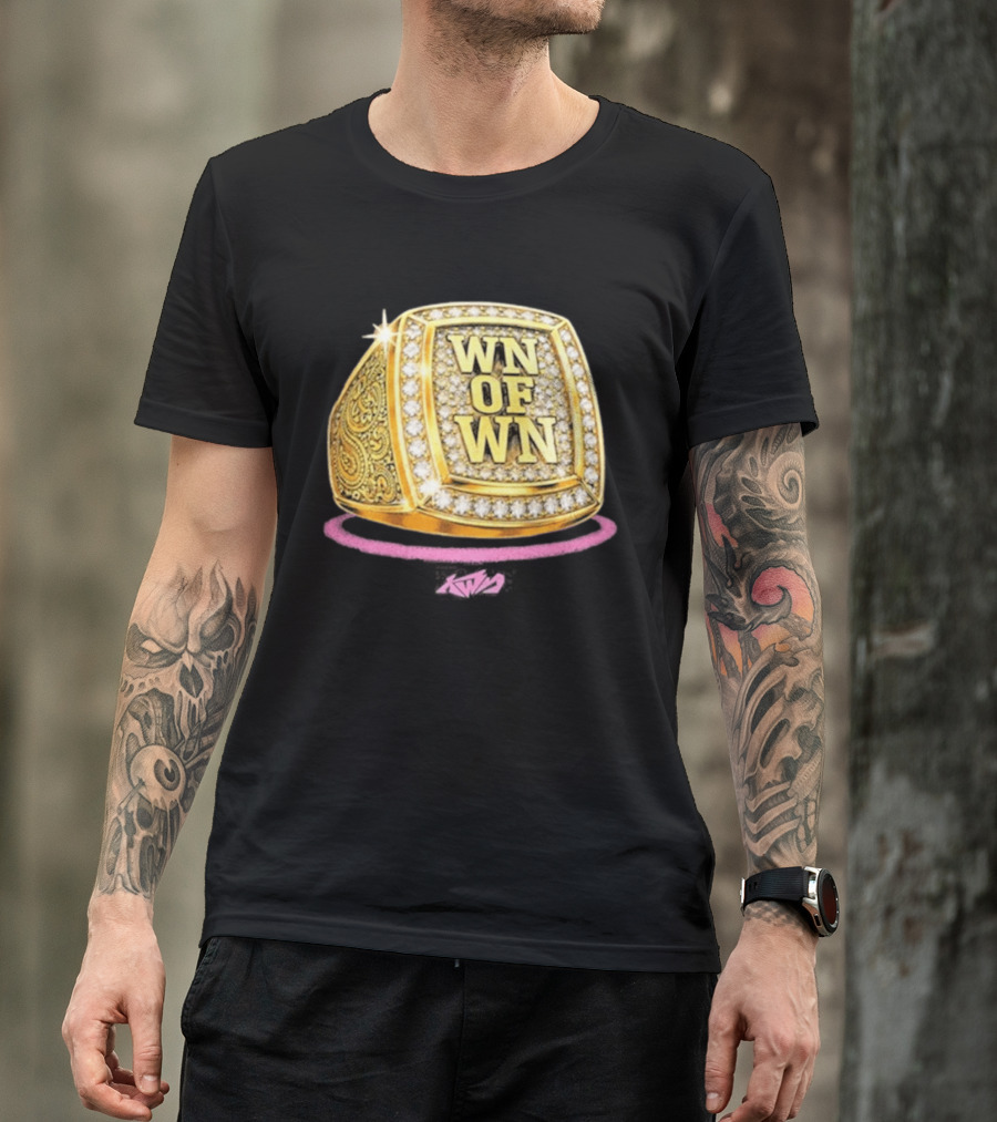 WN OF WIN Championship Gold Ring With Diamonds T-Shirt