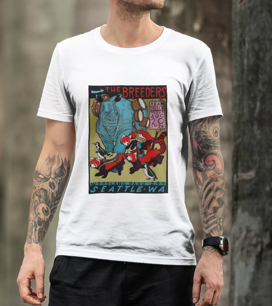 The Breeders Team Dresch Live Woodland Park Zoo Seattle WA August 20 2026 T-Shirt