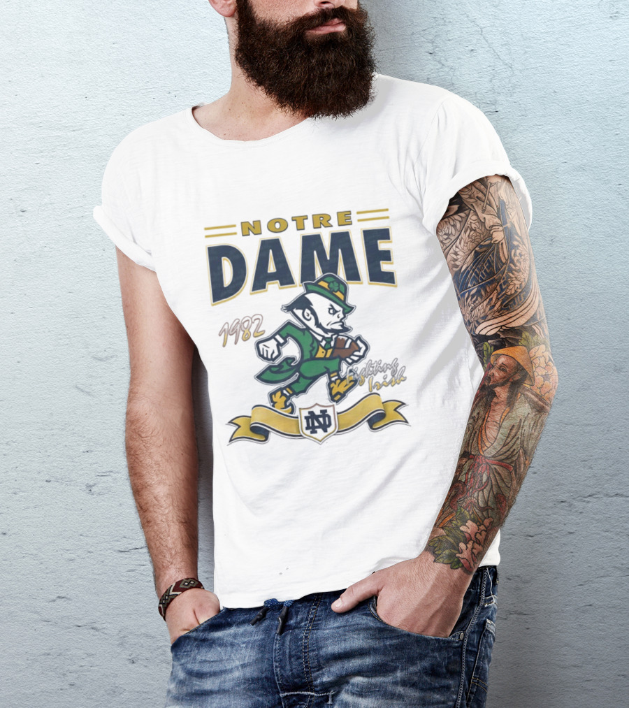 Notre Dame 1982 Fighting Irish Vintage Leprechaun T-Shirt