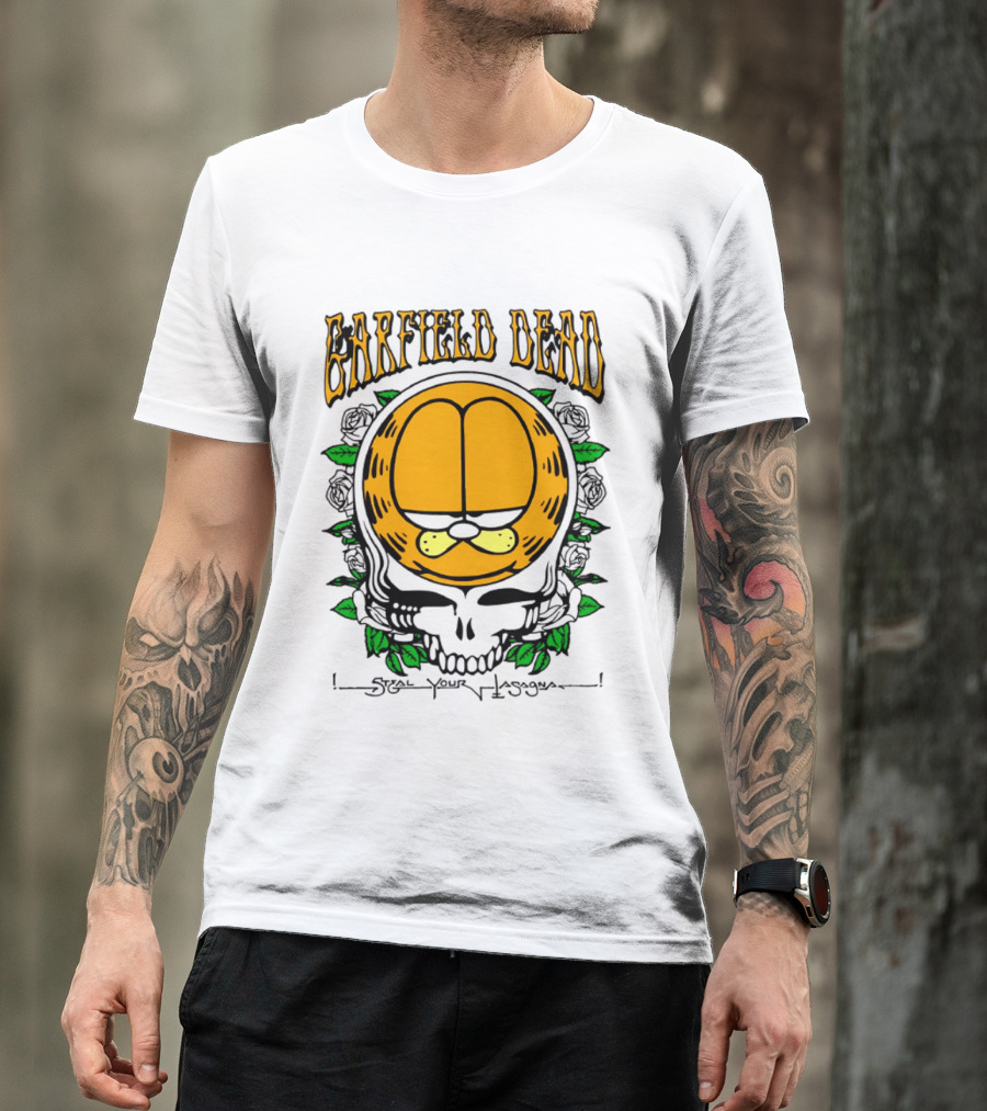 Garfield Dead Steal Your Lasagna Grateful Mashup T-Shirt