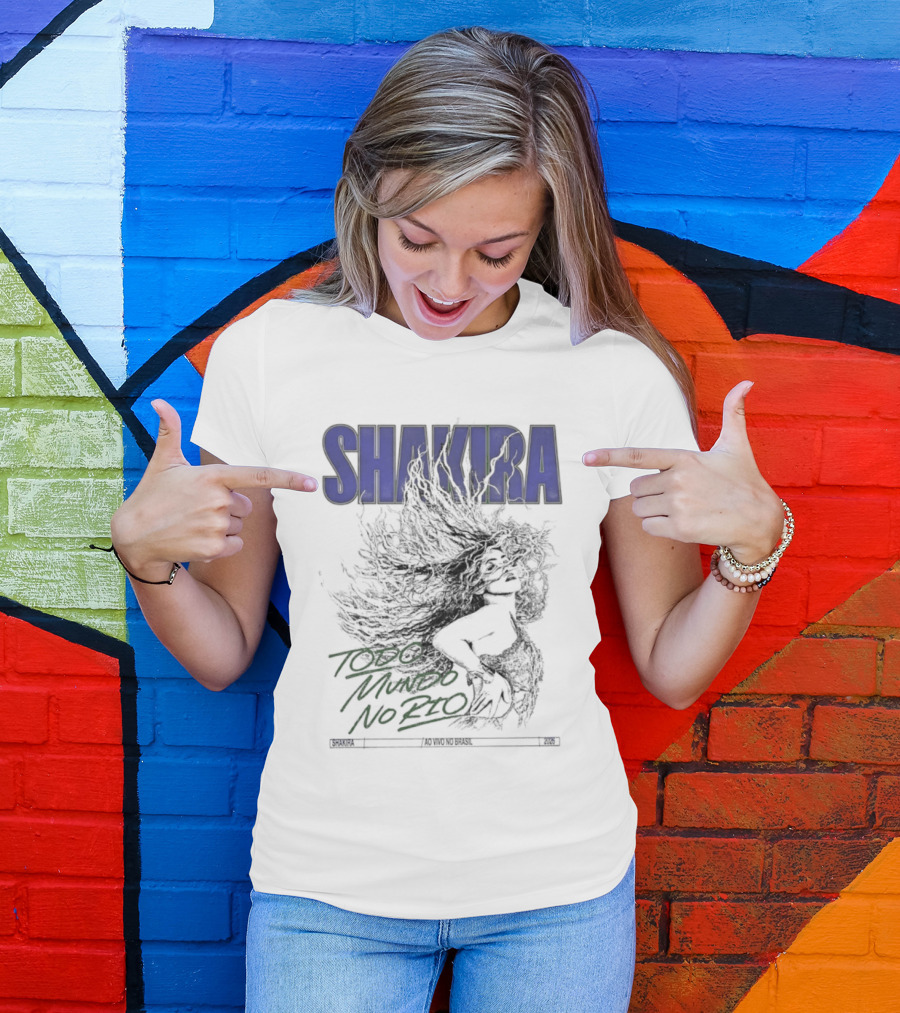 Shakira Todo Mundo No Rio Ao Vivo Brasil 2026 T-Shirt