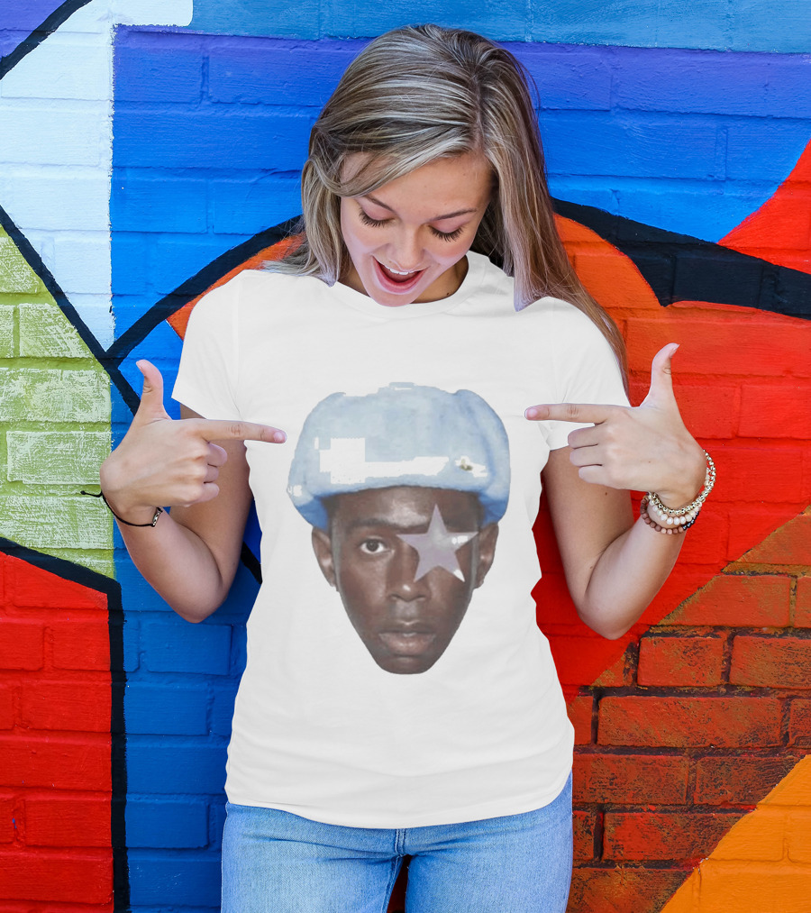 Tyler The Creator Starboy Surreal Blue Hat Star Eye T-Shirt
