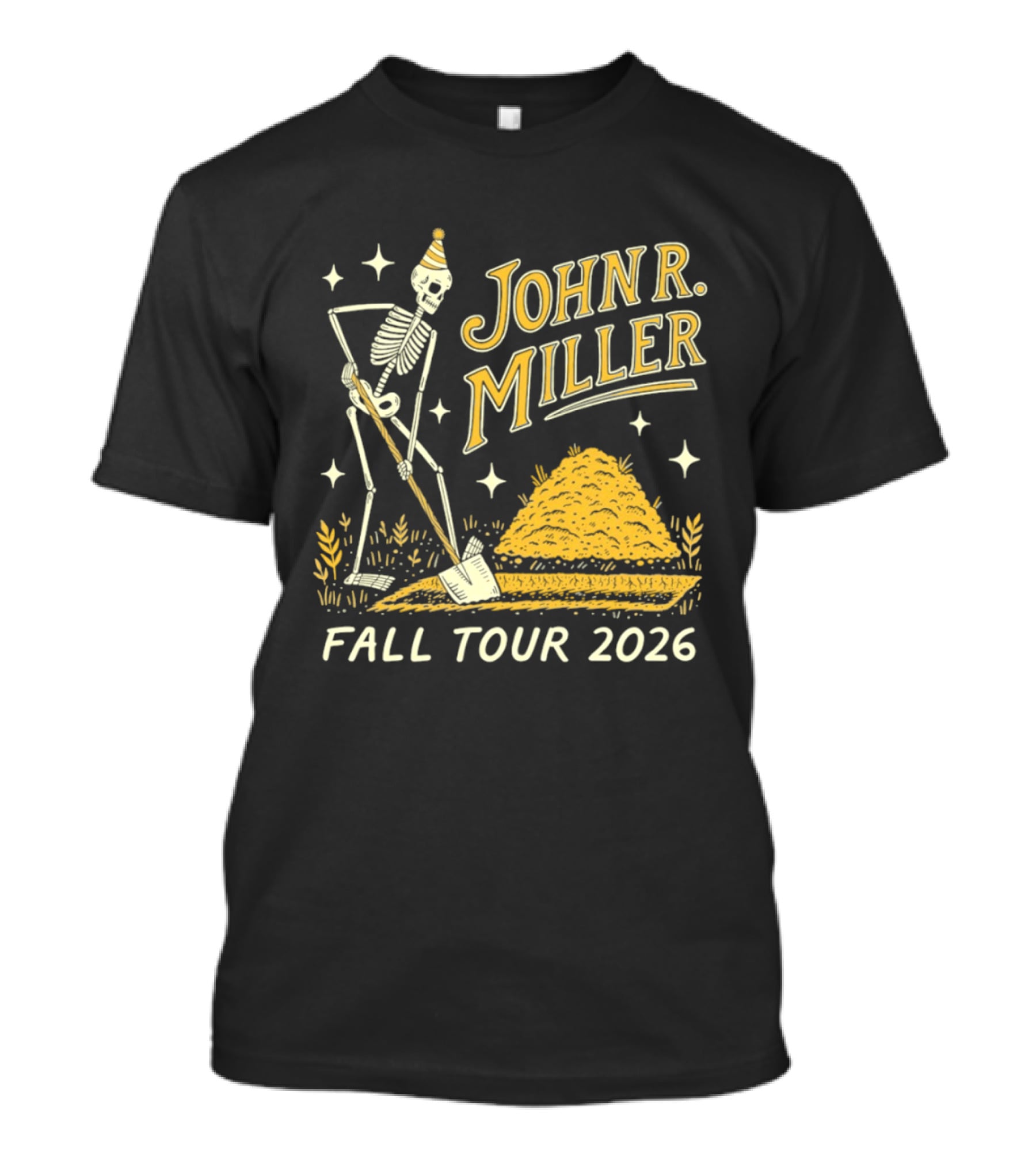 John R. Miller Skeleton With Shovel Fall Tour 2026 T-Shirt