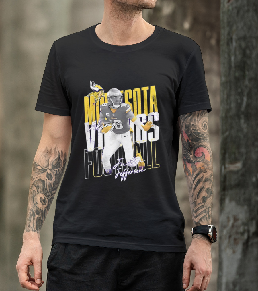 Minnesota Vikings Football Legends Justin Jefferson Iconic 18 T-Shirt