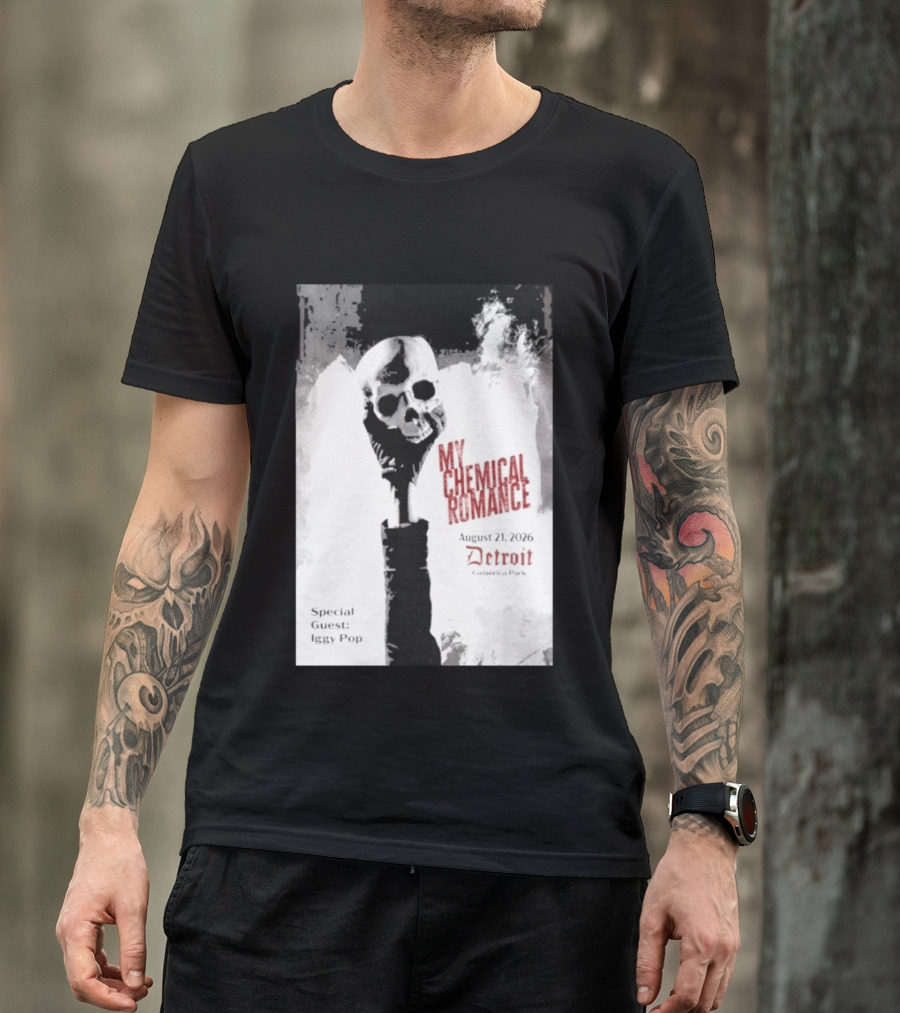 My Chemical Romance Iggy Pop August 21 2026 Comerica Park Detroit T-Shirt