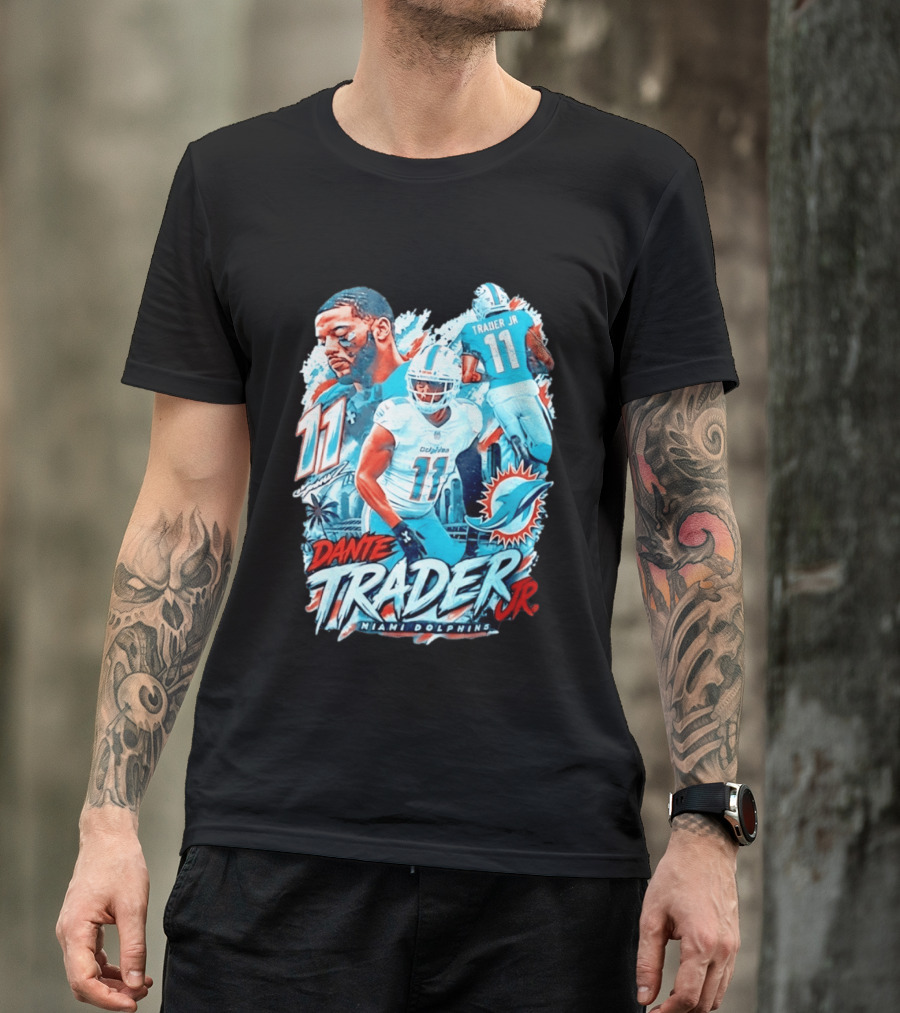 Dante Trader Jr 11 Miami Dolphins Football Player T-Shirt