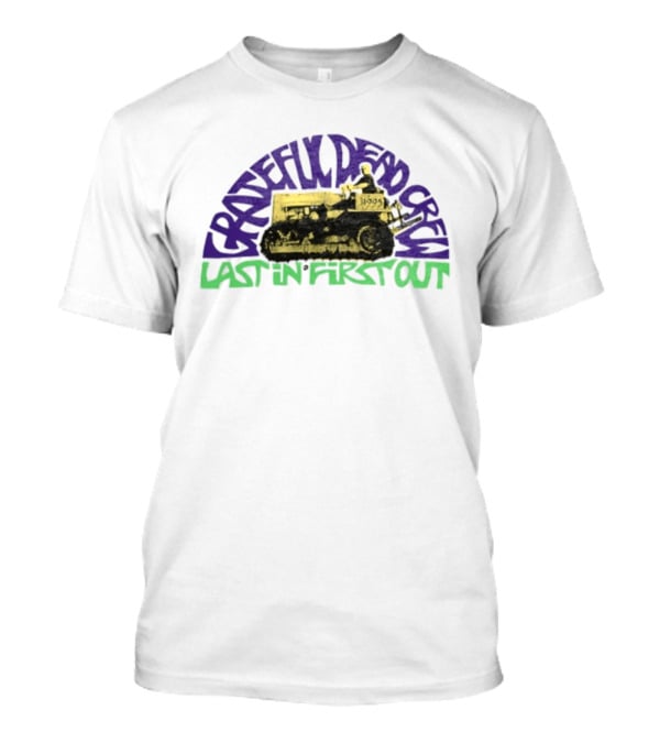 Grateful Dead Crew Last In First Out Tractor 1995 T-Shirt