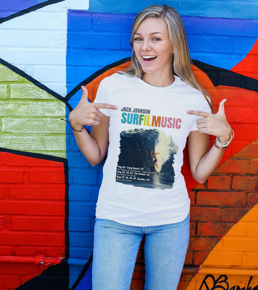Jack Johnson Surf Film Music Long Beach Art Theatre Aug 23 2026 T-Shirt
