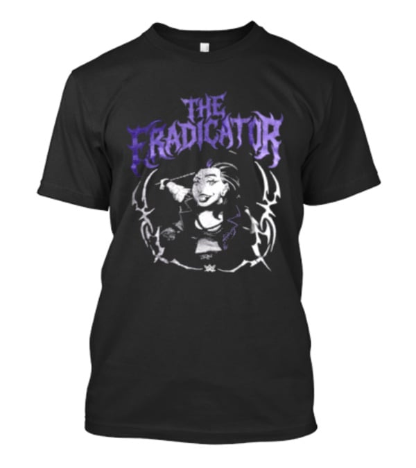 The Eradicator Rhea Ripley Gothic Font Purple Smoky T-Shirt