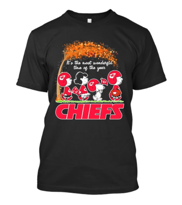 Peanuts Kansas City Chiefs Halloween 2026 Most Wonderful Time Of The Year T-Shirt