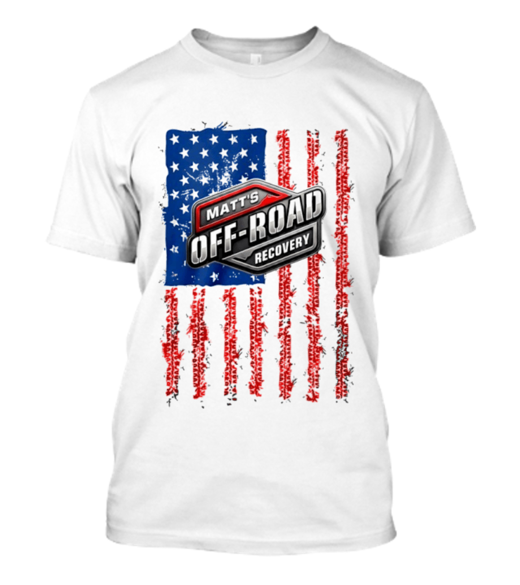 Matt's Off Road Recovery Patriotic Stars And Stripes T-Shirt