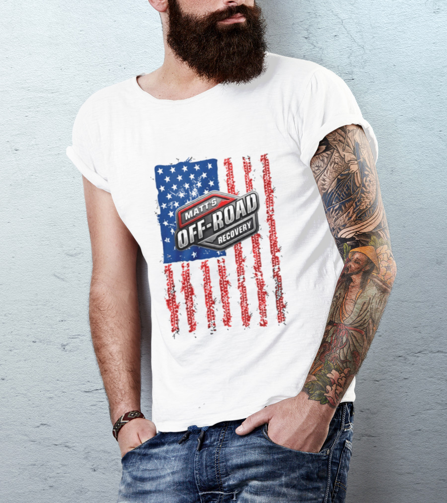 Matt's Off Road Recovery Patriotic Stars And Stripes T-Shirt