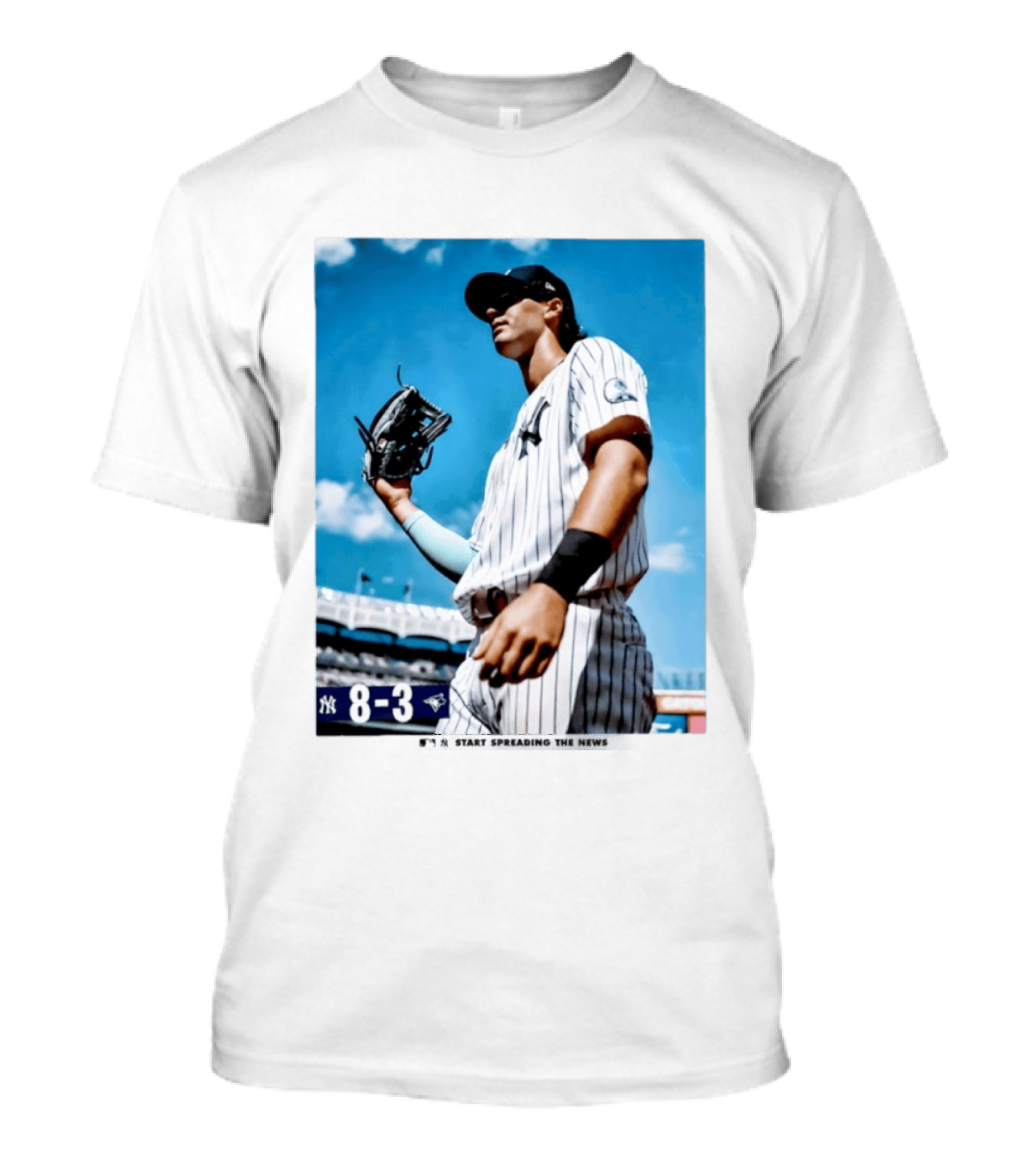 New York Yankees Player 8 3 Start Spreading The News T-Shirt