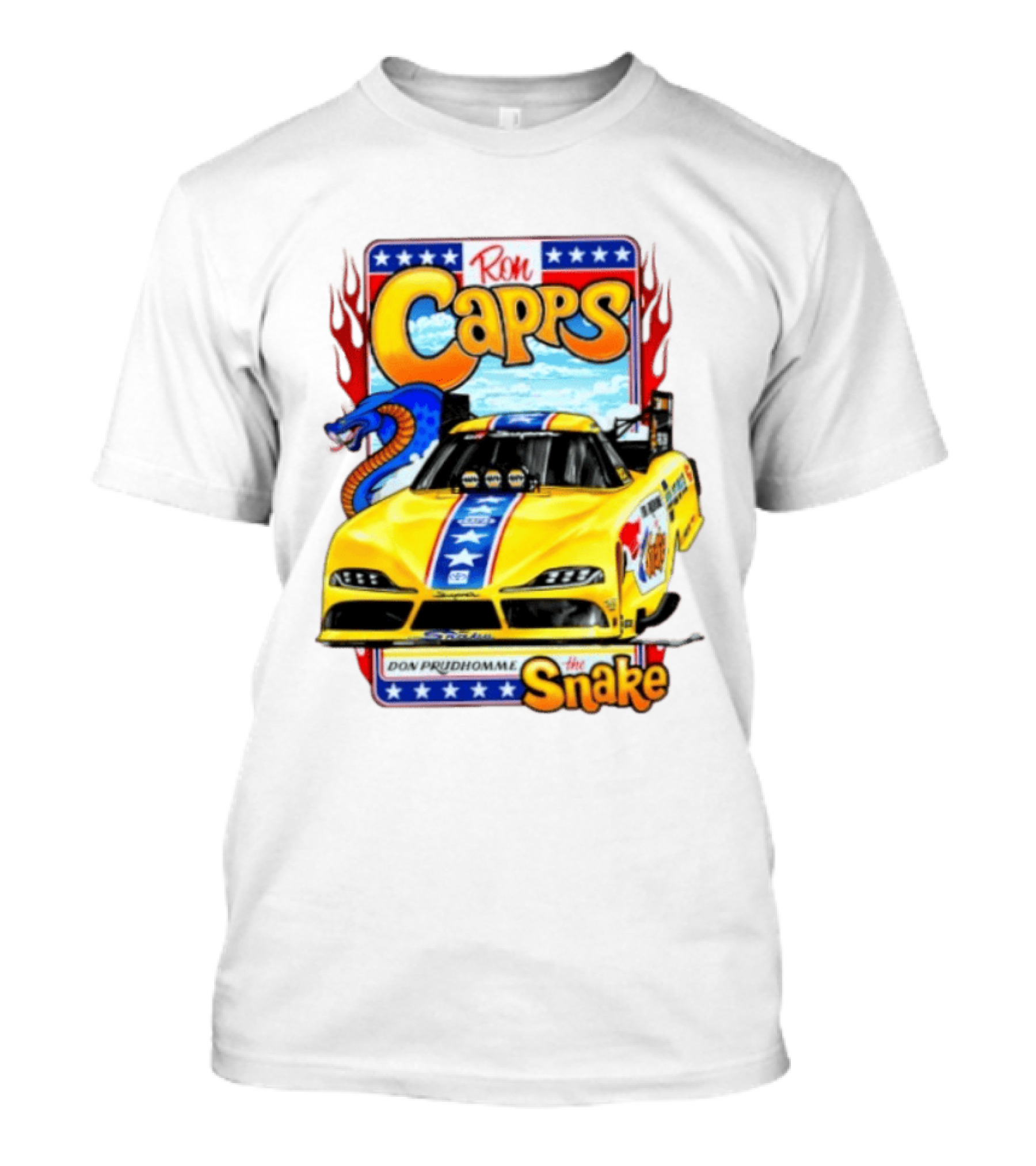 Ron Capps Don Prudhomme The Snake Toyota GR Supra Racing Car T-Shirt
