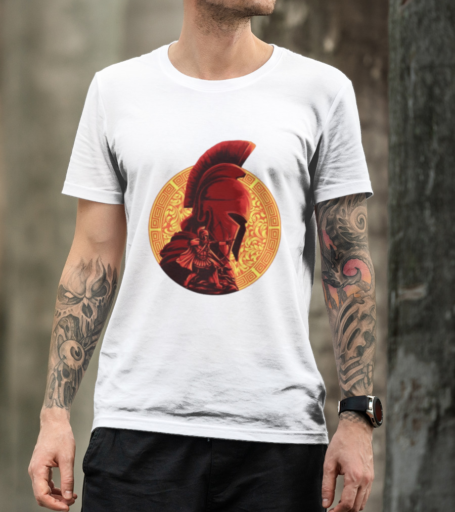 The Odyssey Spartan Warrior Archer Greek Helmet Mythology Heroic T-Shirt