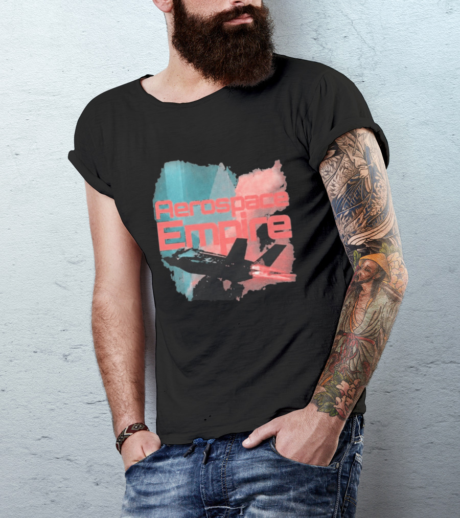 Aerospace Empire Futuristic Jet With Vapor Trails And Vibrant Color Palette T-Shirt