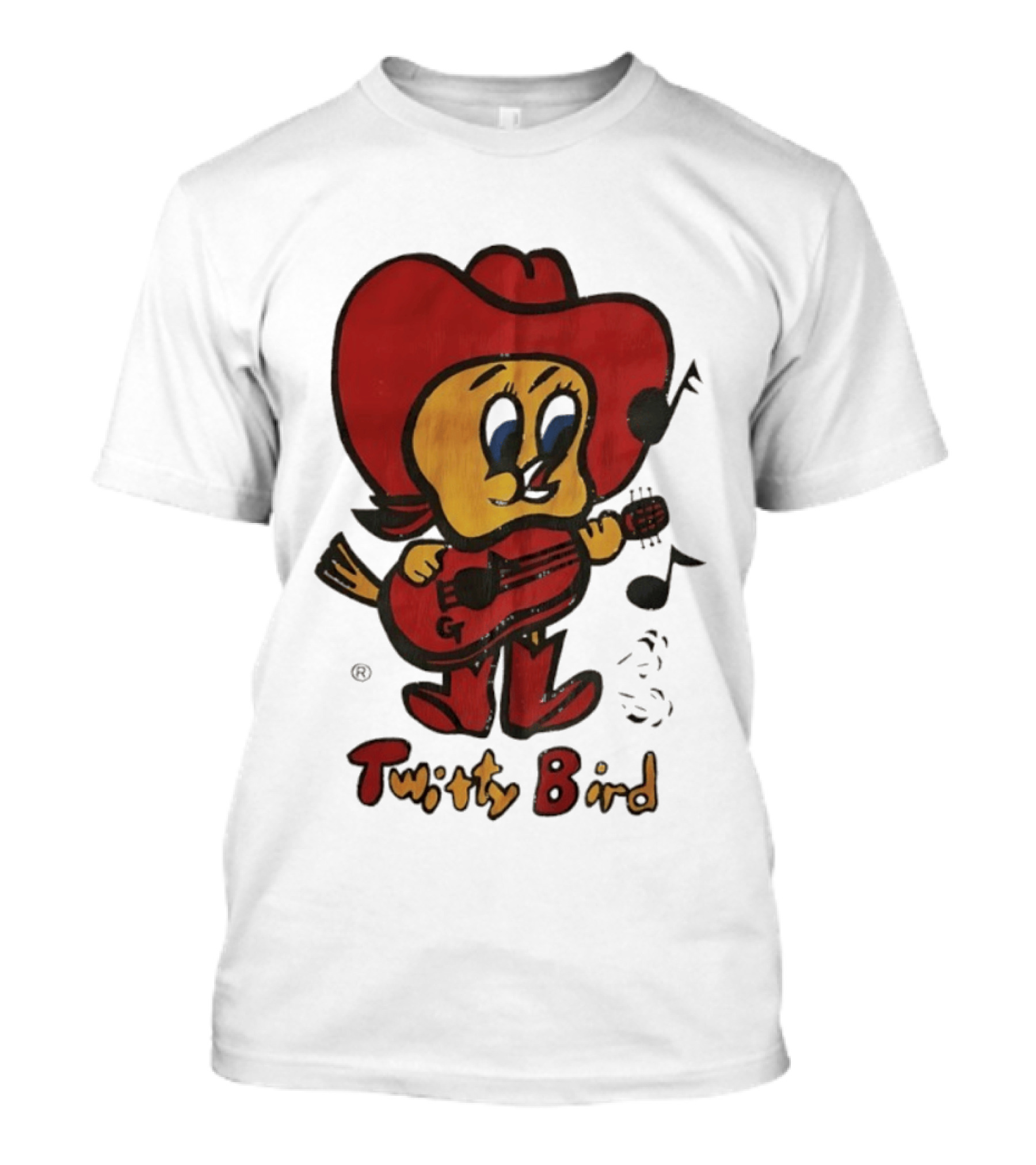 Twitty Bird Cowboy Musician Playing Guitar T-Shirt