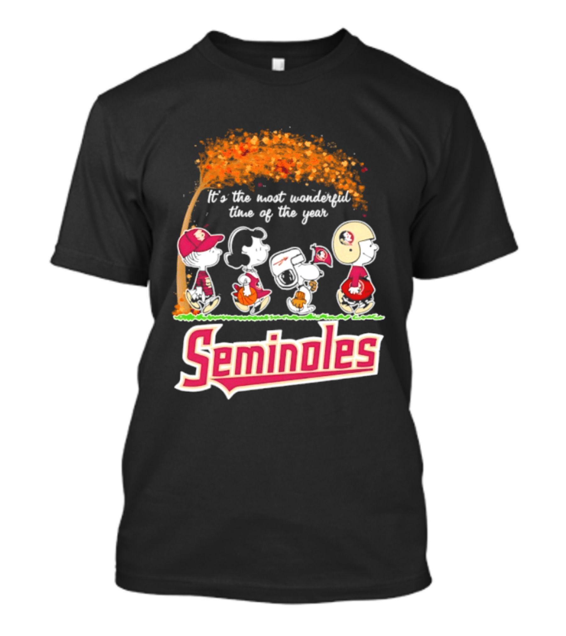 Florida State Seminoles Peanuts Halloween 2026 It's The Most Wonderful Time Of The Year T-Shirt
