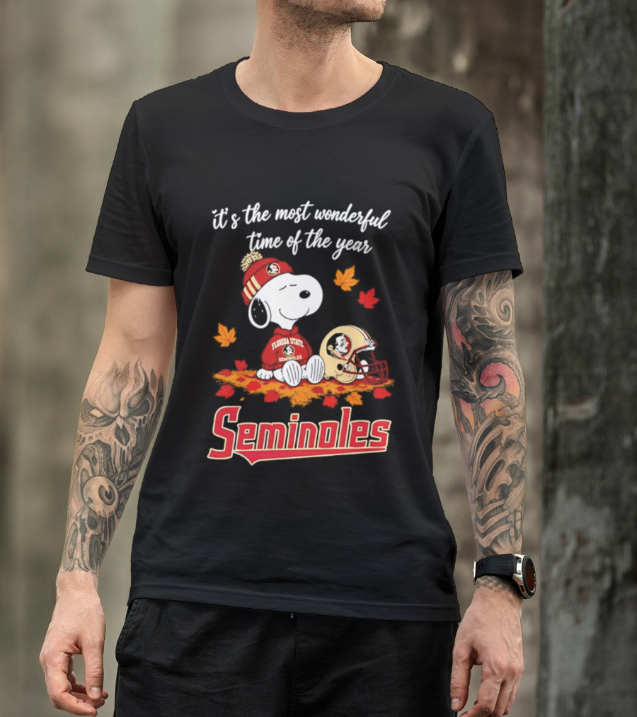 It's The Most Wonderful Time Of The Year Snoopy Florida State Seminoles T-Shirt