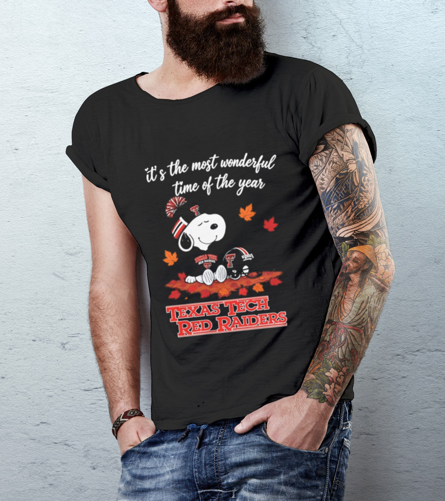 It's The Most Wonderful Time Of The Year Snoopy Texas Tech Red Raiders 2026 Halloween T-Shirt