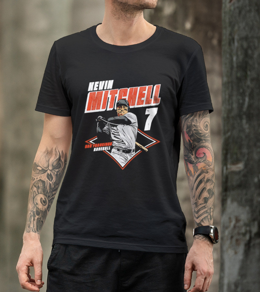 Kevin Mitchell 7 San Francisco Giants Baseball Diamond T-Shirt